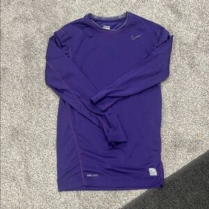 Nike Dri-FIT Long Sleeve Shirt in Deep Purple